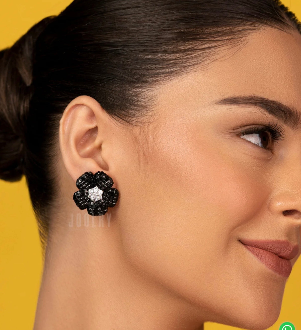 Exquisite Floral Invisible Setting Earrings