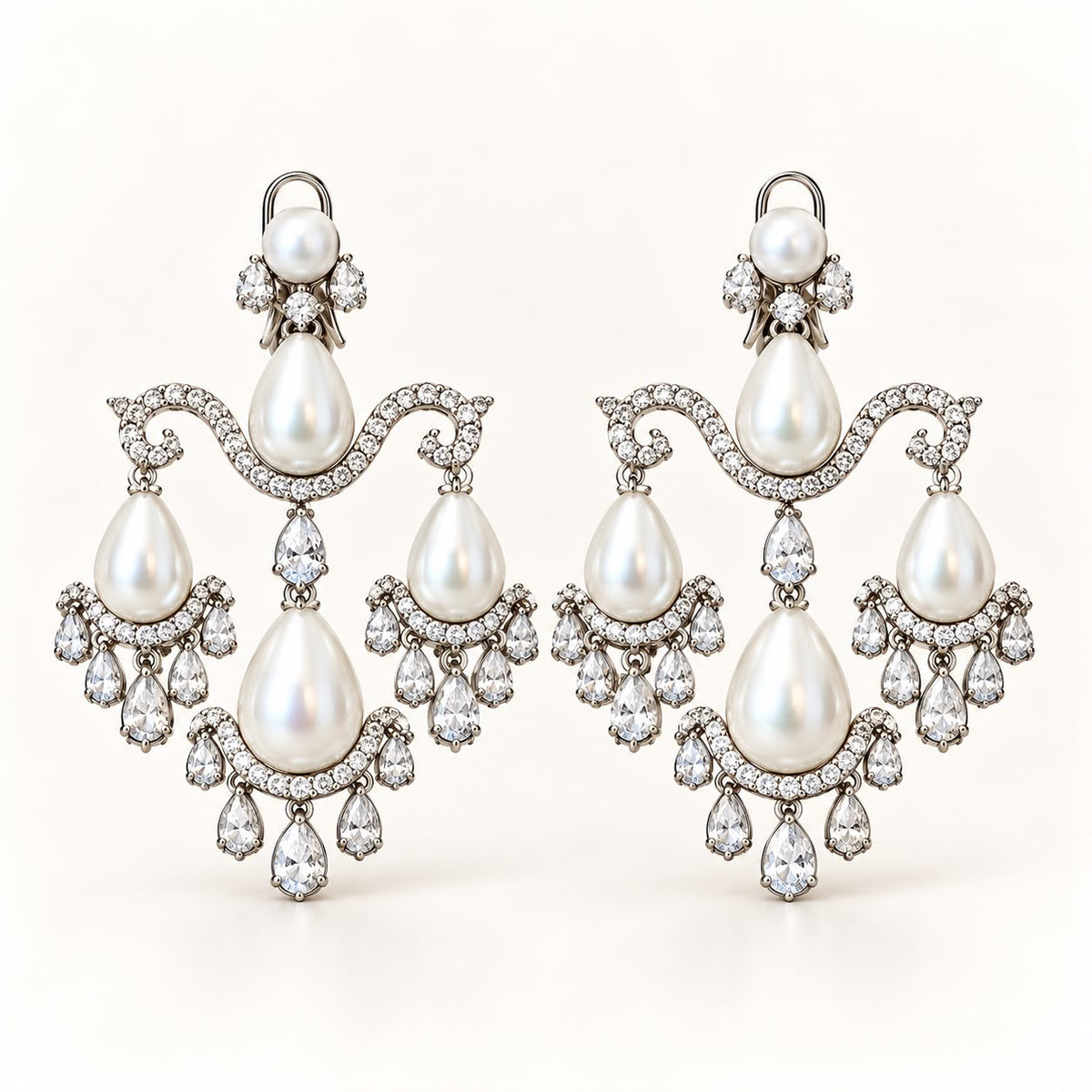 Pearl Chandeliers Earrings