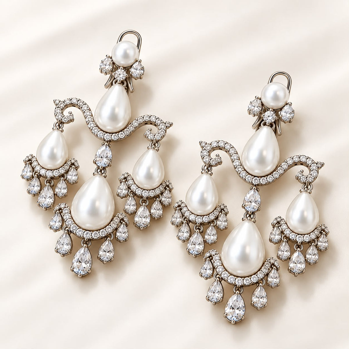 Pearl Chandeliers Earrings