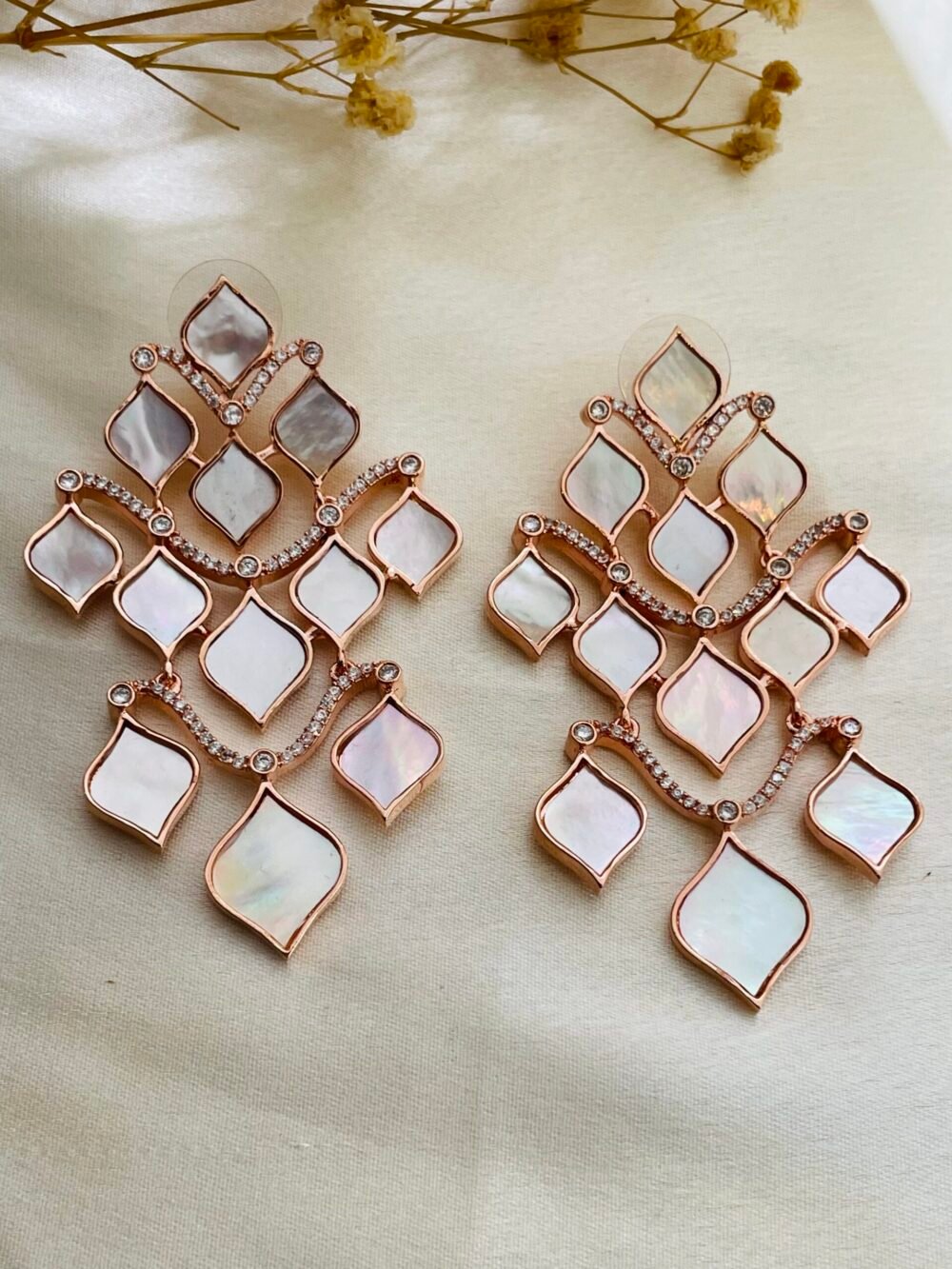 Aazeen Mother Of Pearl Earrings