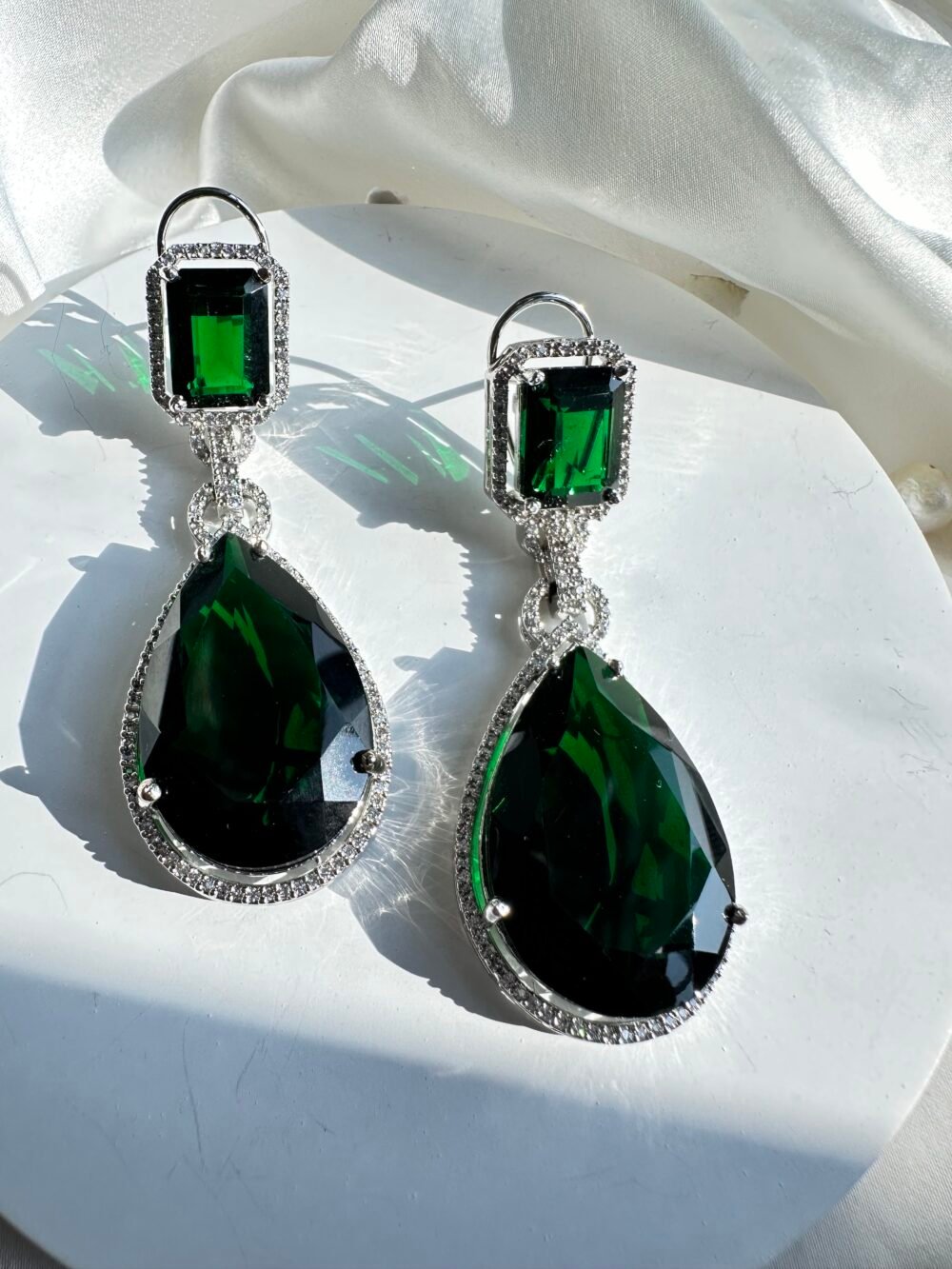 Aaliyah Emerald Danglers - Image 4