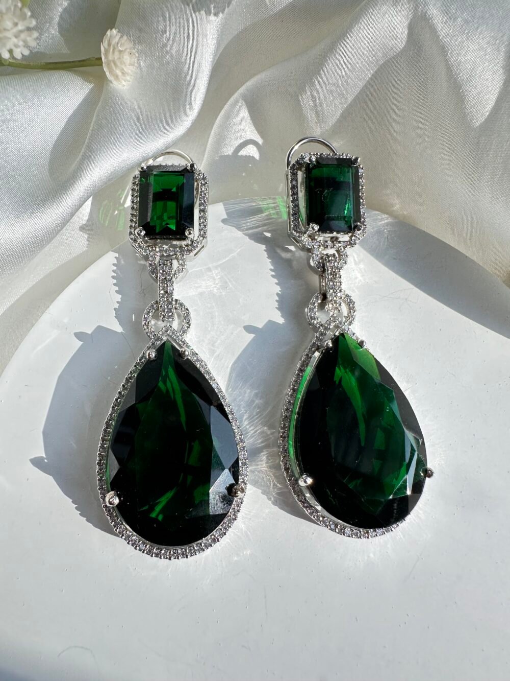 Aaliyah Emerald Danglers - Image 2