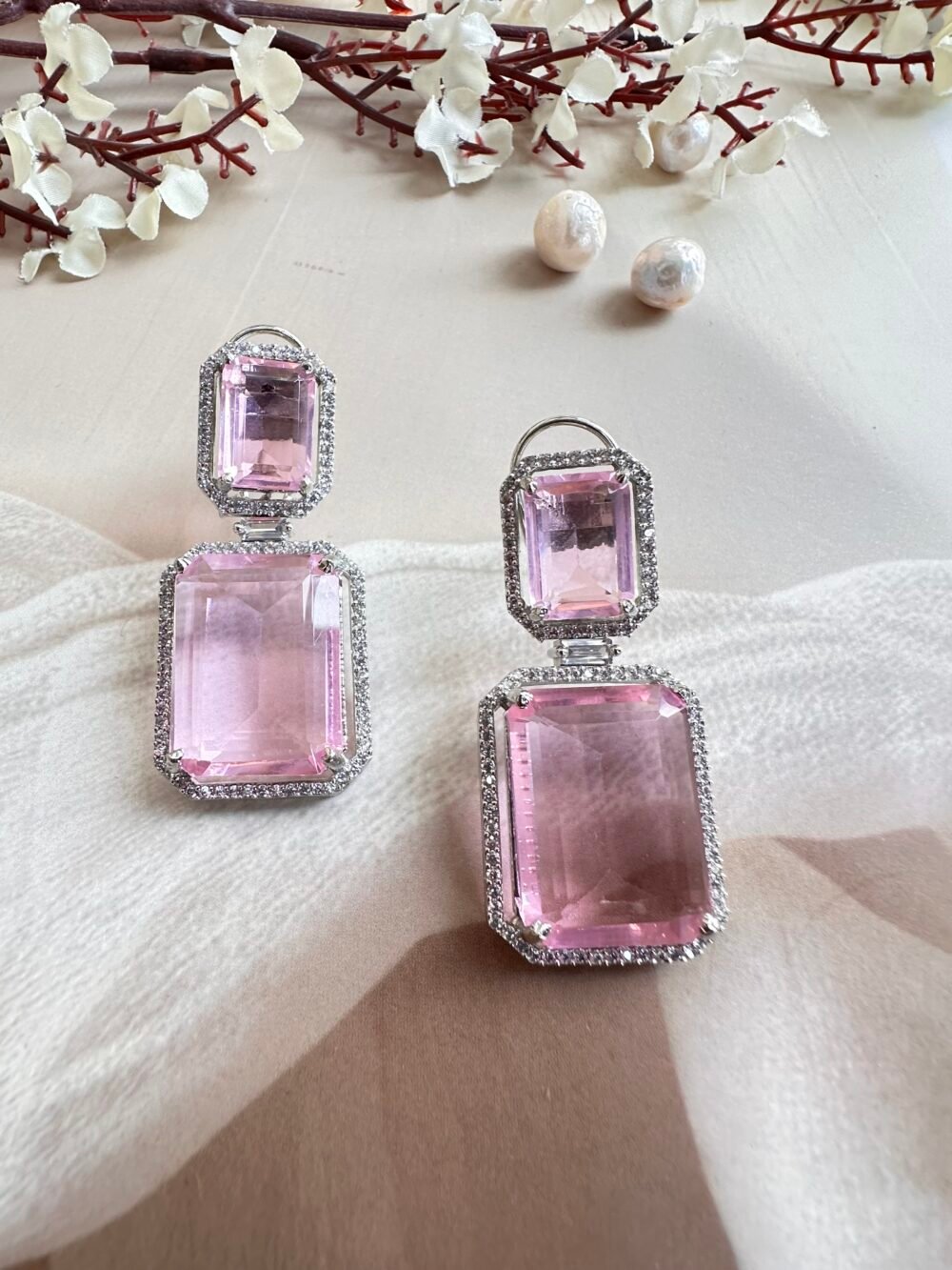 Isra Pink Doublet Earrings - Image 4
