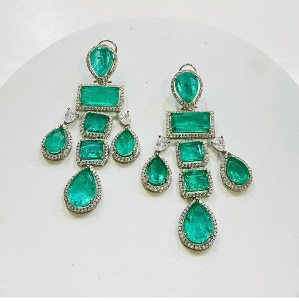 Shaya Turquoise Danglers - Image 2