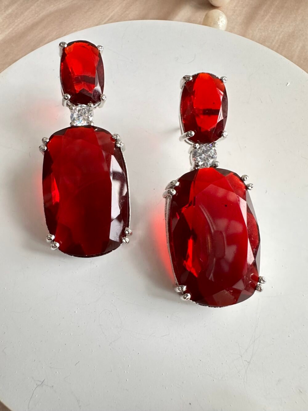 Aurora Ruby Doublet Earrings - Image 4