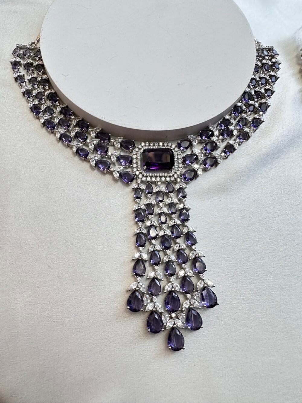 Kayani Lavender CZ Necklace Set - Image 3