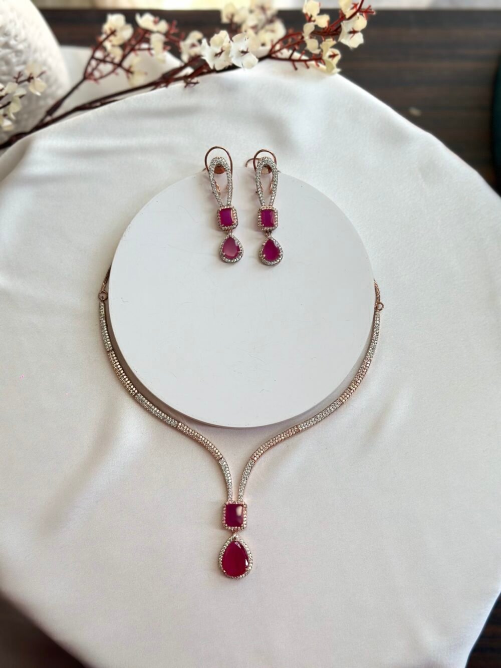 Mia Ruby Necklace Set - Image 5