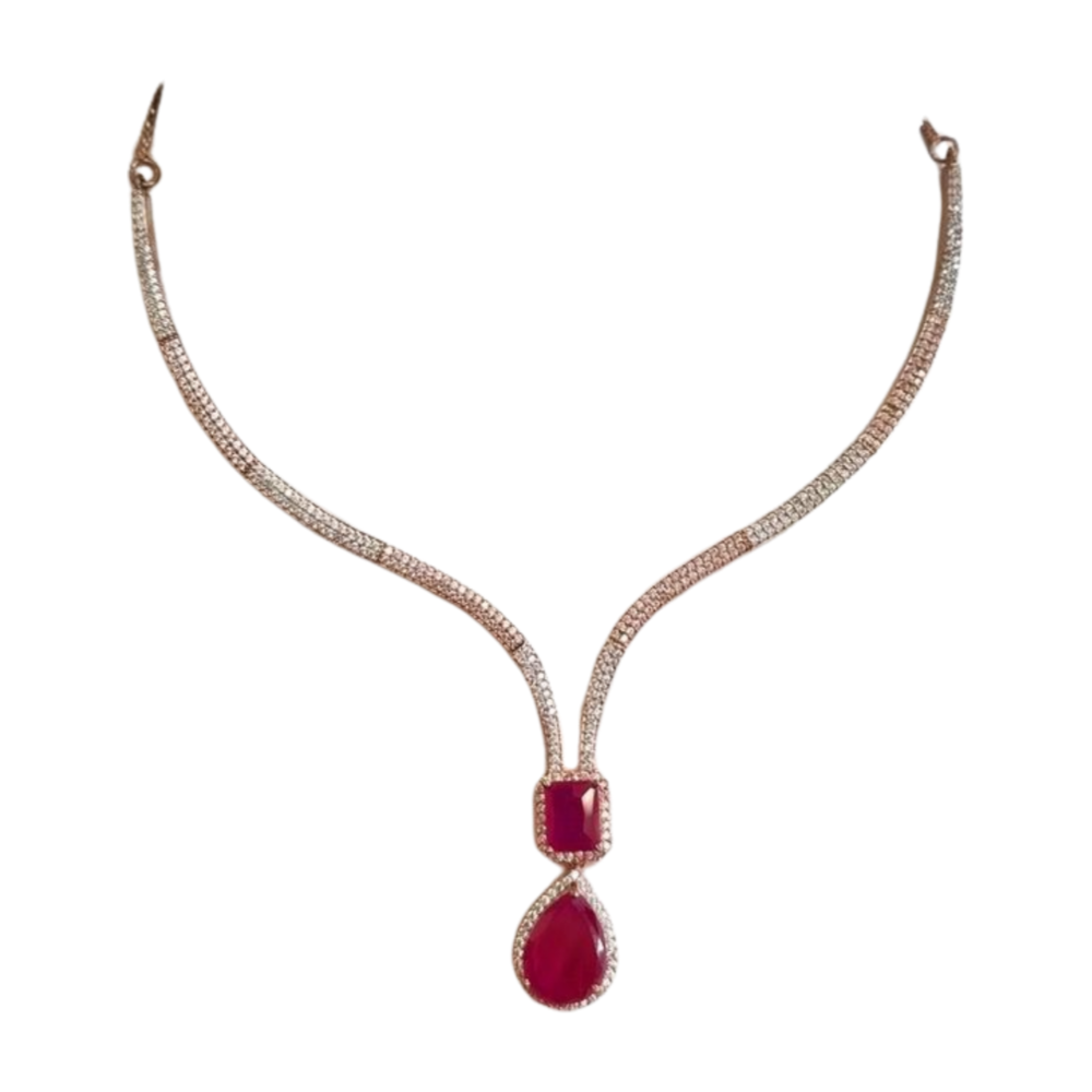 Mia Ruby Necklace Set - Image 2