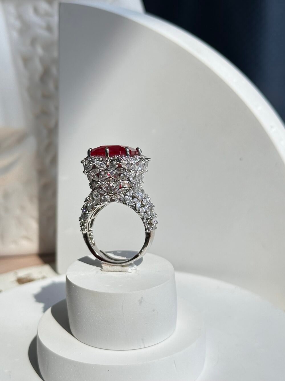 Saze Ruby Octagon Ring - Image 5